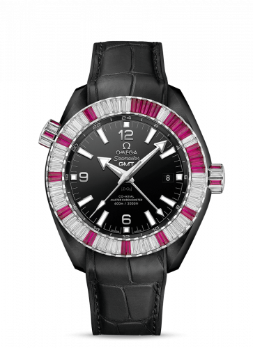 Omega Seamaster Planet Ocean 600M Co-Axial 45.5 Master Chronometer GMT Deep Black Ruby 215.98.46.22.01.002