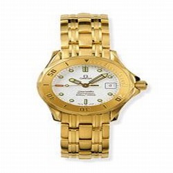 Omega Seamaster Diver 300M Quartz 28 Yellow Gold / White / Bracelet 2182.20.00