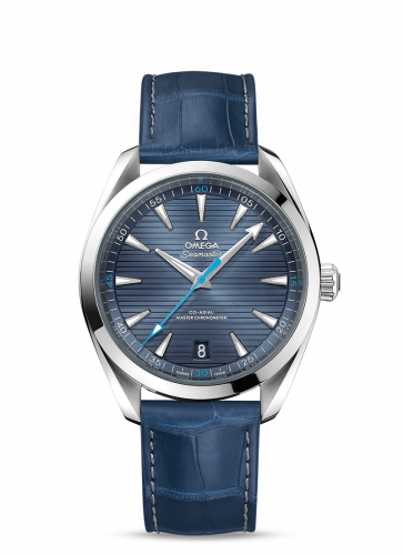 Omega Seamaster Aqua Terra 150M Master Chronometer 41 Stainless Steel / Blue / Alligator 220.13.41.21.03.002