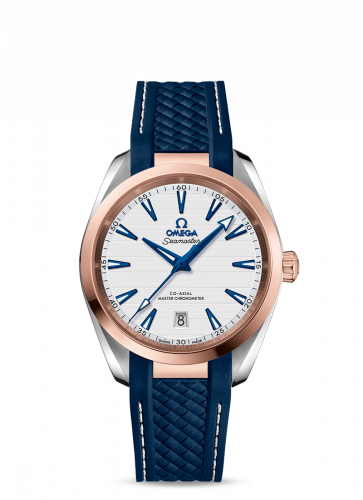 Omega Seamaster Aqua Terra 150M Master Chronometer 38 Stainless Steel / Sedna Gold / Silver / Rubber 220.22.38.20.02.001