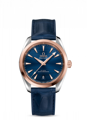 Omega Seamaster Aqua Terra 150M Master Chronometer 38 Stainless Steel / Sedna Gold / Blue / Alligator 220.23.38.20.03.001