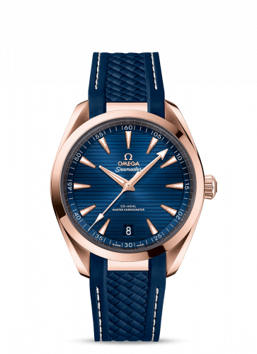 Omega Seamaster Aqua Terra 150M Master Chronometer 41 Sedna Gold / Blue / Rubber 220.52.41.21.03.001