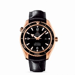 Omega Seamaster Planet Ocean 600M Co-Axial 45.5 Red Gold / Black / Alligator 222.63.46.20.01.001
