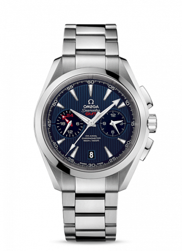 Omega Seamaster Aqua Terra 150M Co-Axial 43 GMT Chronograph Stainless Steel / Blue / Bracelet 231.10.43.52.03.001