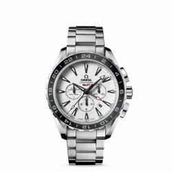 Omega Seamaster Aqua Terra 150M Co-Axial 44 GMT Chronograph Stainless Steel / Silver / Bracelet 231.10.44.52.04.001