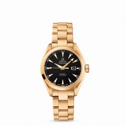 Omega Seamaster Aqua Terra 150M Co-Axial 34 Yellow Gold / Black / Bracelet 231.50.34.20.01.001