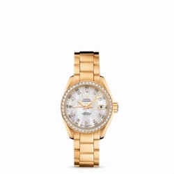 Omega Seamaster Aqua Terra 150M Co-Axial 30 Yellow Gold / Diamond / MOP / Bracelet 231.55.30.20.55.002