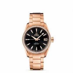 Omega Seamaster Aqua Terra 150M Co-Axial 38.5 Red Gold / Diamond / Black / Bracelet 231.55.39.21.51.001