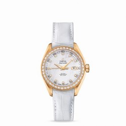 Omega Seamaster Aqua Terra 150M Co-Axial 34 Yellow Gold / Diamond / MOP 231.58.34.20.55.001