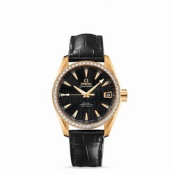 Omega Seamaster Aqua Terra 150M Co-Axial 38.5 Yellow Gold / Diamond / Black 231.58.39.21.51.002