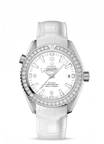 Omega Seamaster Planet Ocean 600M Co-Axial 42 Stainless Steel / Diamond / White / Alligator 232.18.42.21.04.001