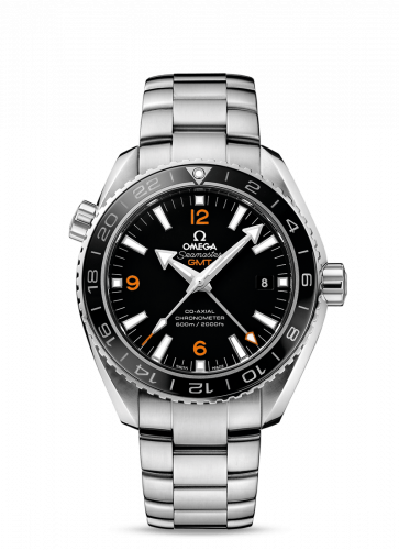 Omega Seamaster Planet Ocean 600M Co-Axial 43.5 GMT Stainless Steel / Orange Numerals / Bracelet 232.30.44.22.01.002