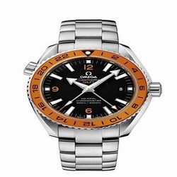 Omega Seamaster Planet Ocean 600M Co-Axial 43.5 GMT Stainless Steel / Orange Numerals / Bracelet 232.30.44.22.01.003
