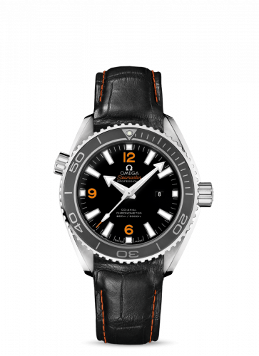 Omega Seamaster Planet Ocean 600M Co-Axial 37.5 Stainless Steel / Orange Numerals / Alligator 232.33.38.20.01.002