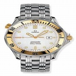 Omega Seamaster Diver 300M Quartz 41 Stainless Steel / Yellow Gold / White / Bracelet 2442.20.00