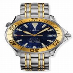 Omega Seamaster Diver 300M Automatic 41 Stainless Steel / Yellow Gold / Blue / Bracelet 2455.80.00