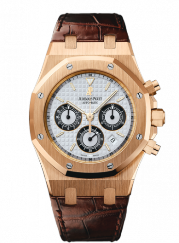 Audemars Piguet Royal Oak 26022 Chronograph Pink Gold / Silver / Strap 26022OR.OO.D098CR.01