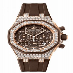 Audemars Piguet Royal Oak Offshore 26092 Lady Chronograph Pink Gold / Brown 26092OK.ZZ.D080CA.01