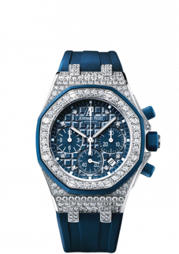 Audemars Piguet Royal Oak Offshore 26092 Lady Chronograph White Gold / Blue 26092CK.ZZ.D021CA.01