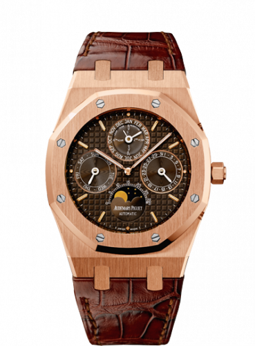 Audemars Piguet Royal Oak Perpetual Calendar Pink Gold / Brown / Strap 26252OR.OO.D092CR.01