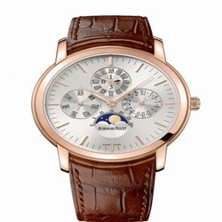 Audemars Piguet Jules Audemars 26390 Perpetual Calendar Pink Gold / Silver 26390OR.OO.D088CR.01