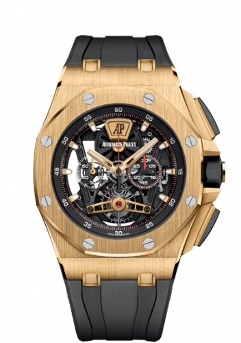 Audemars Piguet Royal Oak Offshore Tourbillon Chronograph Openworked Yellow Gold / Rubber 26407BA.OO.A002CA.01