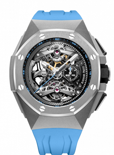 Audemars Piguet Royal Oak Concept Tourbillon Chronograph Openworked Selfwinding Titanium / Blue 26587TI.OO.D031CA.01