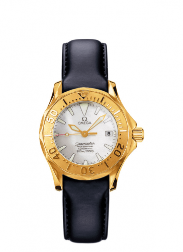 Omega Seamaster Diver 300M Quartz 28 Yellow Gold / White / Rubber 2672.70.91