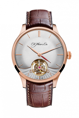 H. Moser & Cie Venturer Tourbillon Dual Time, Red Gold, Argente Dial 2802-0401