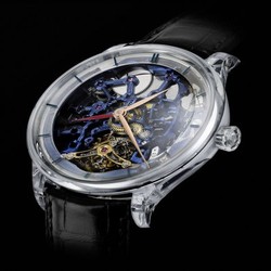 H. Moser & Cie Venturer Tourbillon Dual Time Sapphire Blue Skeleton 2803-1001