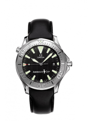 Omega Seamaster Diver 300M Automatic 41 Stainless Steel / White Gold / Black / Leather / America's Cup 2833.50.91