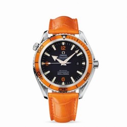 Omega Seamaster Planet Ocean 600M Co-Axial 45.5 Stainless Steel / Orange / Alligator 2908.50.38