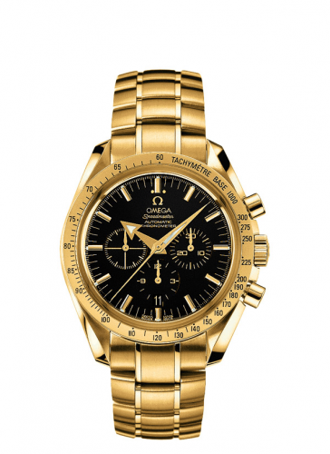 Omega Speedmaster Broad Arrow Yellow Gold / Black / Bracelet 3151.50.00