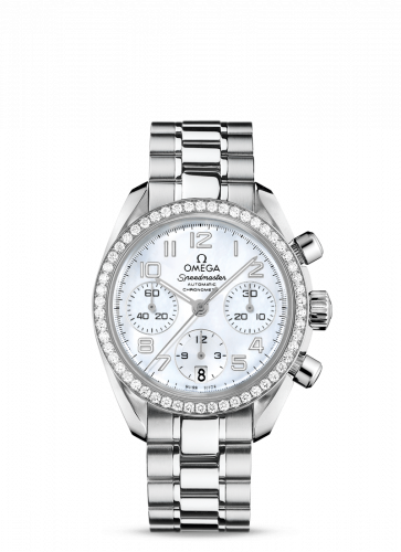 Omega Speedmaster Date 38 Stainless Steel / Diamond / MOP / Bracelet 324.15.38.40.05.001