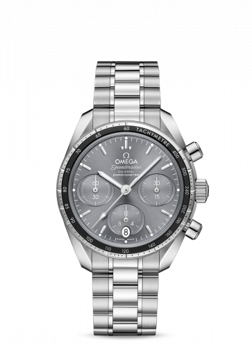 Omega Speedmaster Co-Axial 38 Stainless Steel / Grey / Bracelet 324.30.38.50.06.001