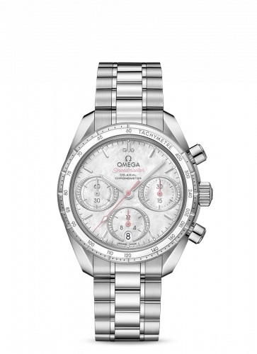 Omega Speedmaster Co-Axial 38 Stainless Steel / MOP / Bracelet 324.30.38.50.55.001