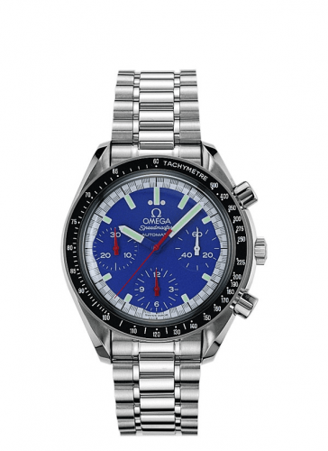 Omega Speedmaster Reduced Stainless Steel / Blue / Bracelet / Schumacher 3510.81.00