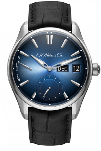 H. Moser & Cie Pioneer Perpetual Calendar MD Stainless Steel / Funky Blue 3808-1201