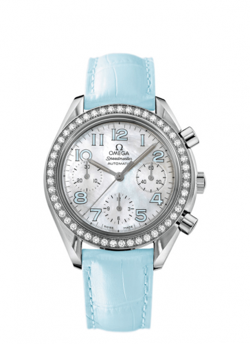 Omega Speedmaster Reduced Ladies Stainless Steel / Diamond / MOP / Blue 3835.71.33
