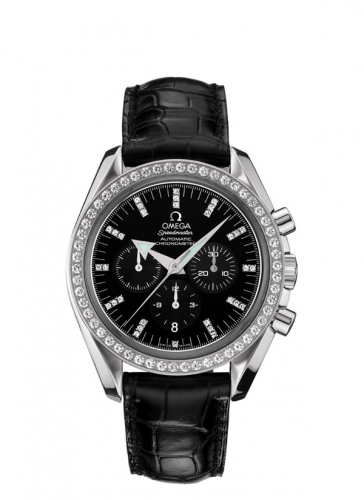 Omega Speedmaster Broad Arrow Stainless Steel / Diamond / Black 3855.55.11