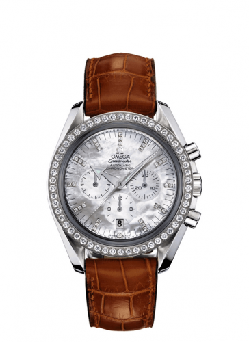 Omega Speedmaster Broad Arrow Stainless Steel / Diamond / MOP 3855.75.12