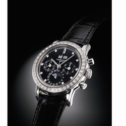 Patek Philippe Perpetual Calendar Chronograph 3990 Platinum / Black Diamond 3990P-029