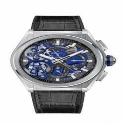 Zenith Defy Double Tourbillon Platinum / Skeleton / Alligator 40.9000.9020/78.R582