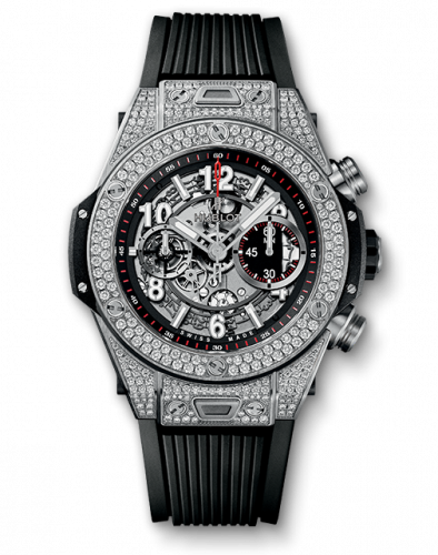 Hublot Big Bang Unico 45 Titanium / Pave / Black 411.NX.1170.RX.1704
