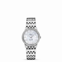 Omega De Ville Prestige Quartz 27 Stainless Steel / Diamond / MOP / Bracelet 413.15.27.60.05.001