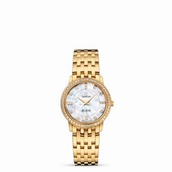 Omega De Ville Prestige Quartz 27 Yellow Gold Diamond / MOP Diamond / Bracelet 413.55.27.60.55.001