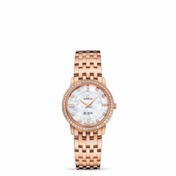 Omega De Ville Prestige Quartz 27 Red Gold / Diamond / MOP / Bracelet 413.55.27.60.55.002