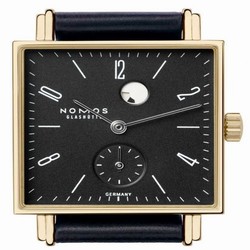 Nomos Glashutte Tetra Gold Gangreserve anthrazit 415