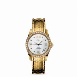 Omega De Ville Co-Axial 32.5 Yellow Gold Diamond / MOP / Bracelet 4186.75.00