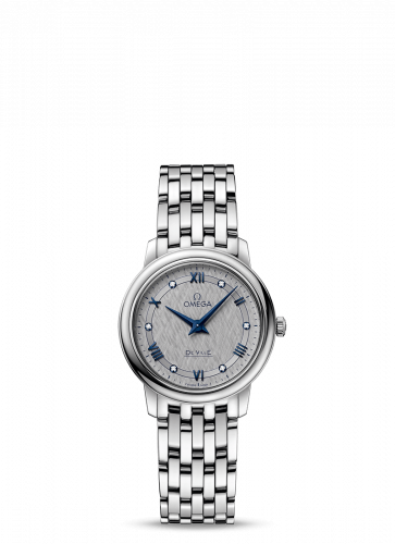 Omega De Ville Prestige Quartz 27.4 Stainless Steel / Vintage Grey Silk / Bracelet 424.10.27.60.56.002